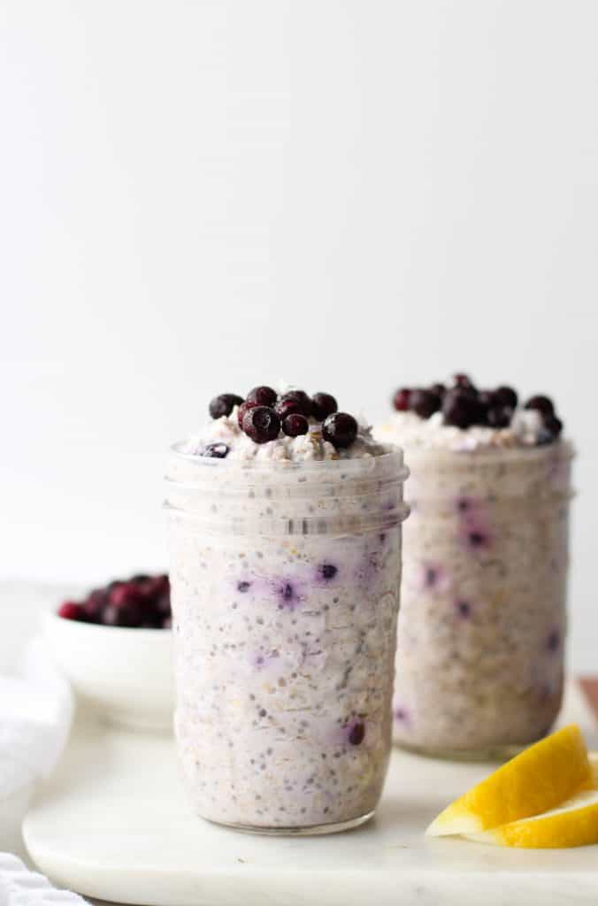 These Lemon Blueberry Overnight Oats are sweet, spring vibes in a jar. They're a great, make-ahead healthy breakfast option that will nourish, energize and keep you full.