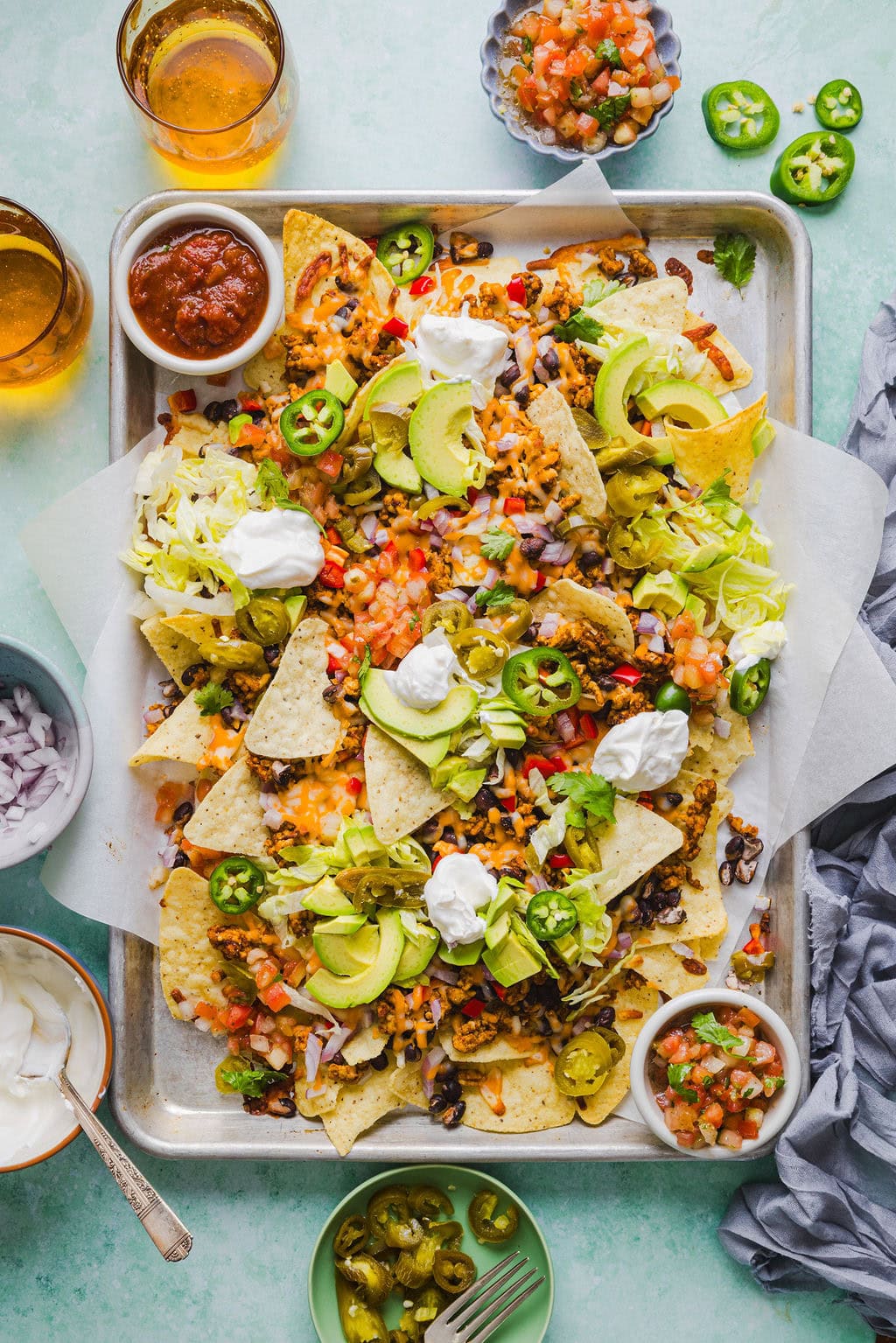 Loaded Ground Turkey Nachos with Black Beans - Hannah Magee RD